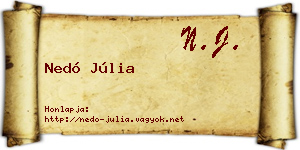 Nedó Júlia névjegykártya